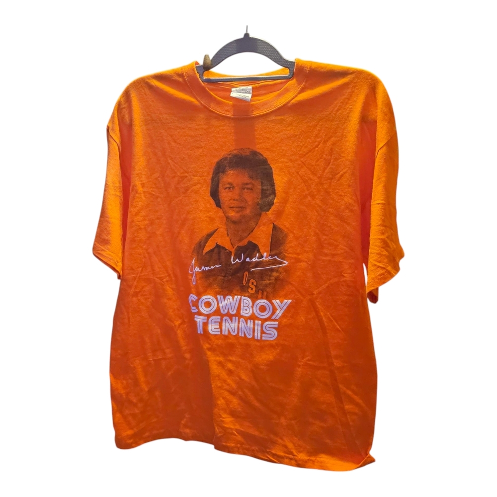 Orange Cowboy Tennis Graphic T-Shirt